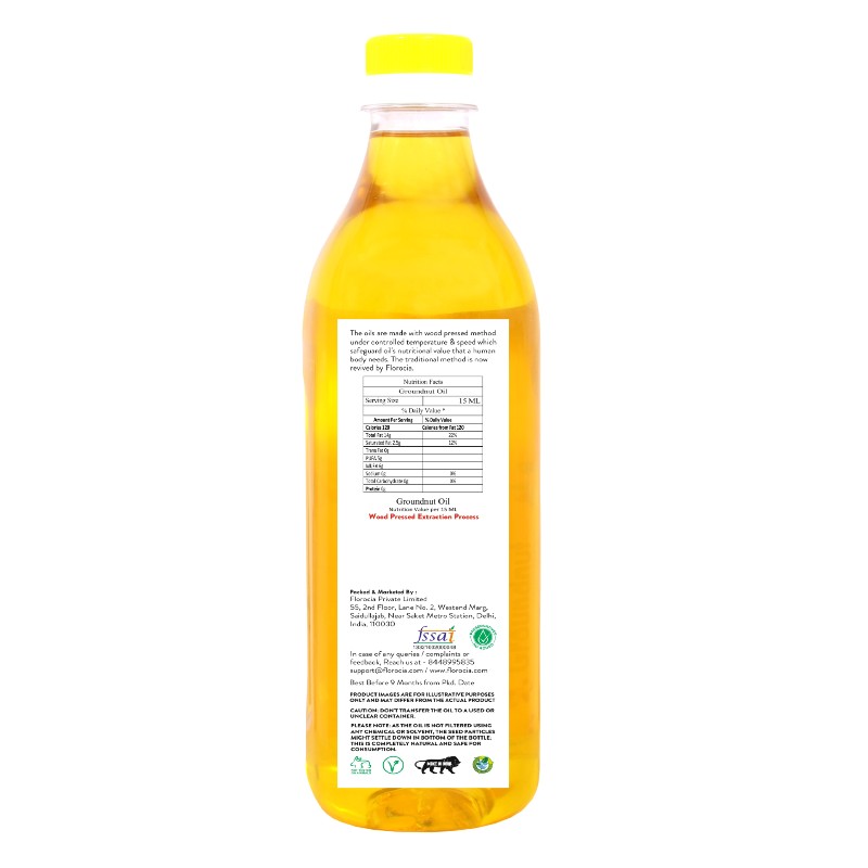 Orgenik: Cold Pressed Groundnut Oil (Plastic Bottle) from brand Florocia
