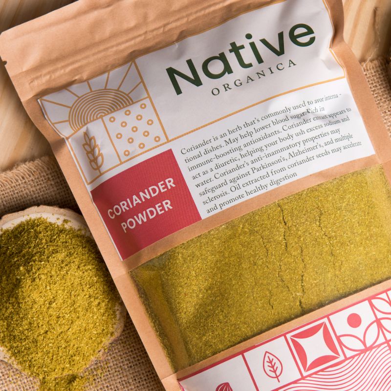 Orgenik: Cold Pressed Coriander Powder from the brand Native Organica
