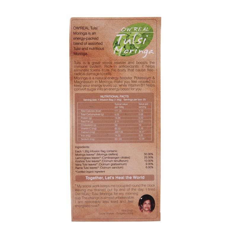 Orgenik: Shop Tulsi Moringa 25 Teabags from the brand Organic Wellness