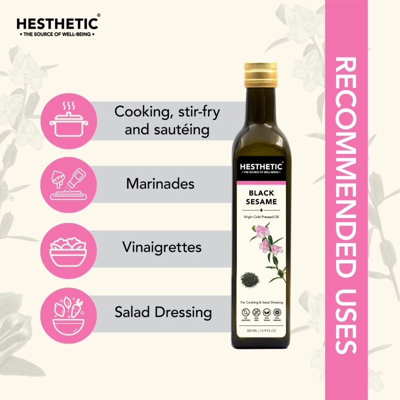 Orgenik: Organic Virgin Cold-Pressed Black Sesame Seed Oil from the brand Hesthetic