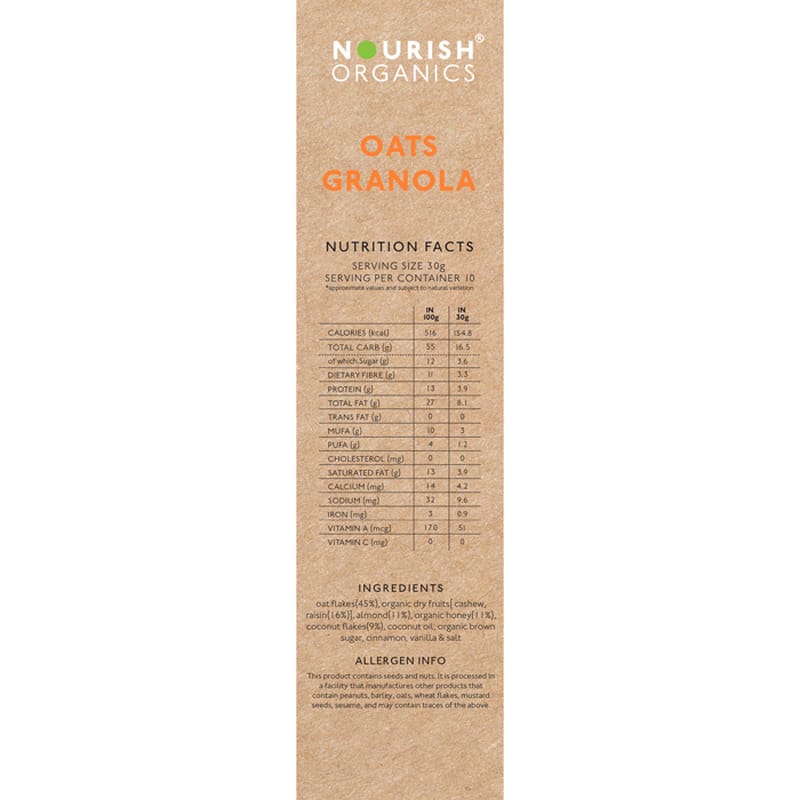 Orgenik: Shop Oats Granola from the brand Nourish Organics