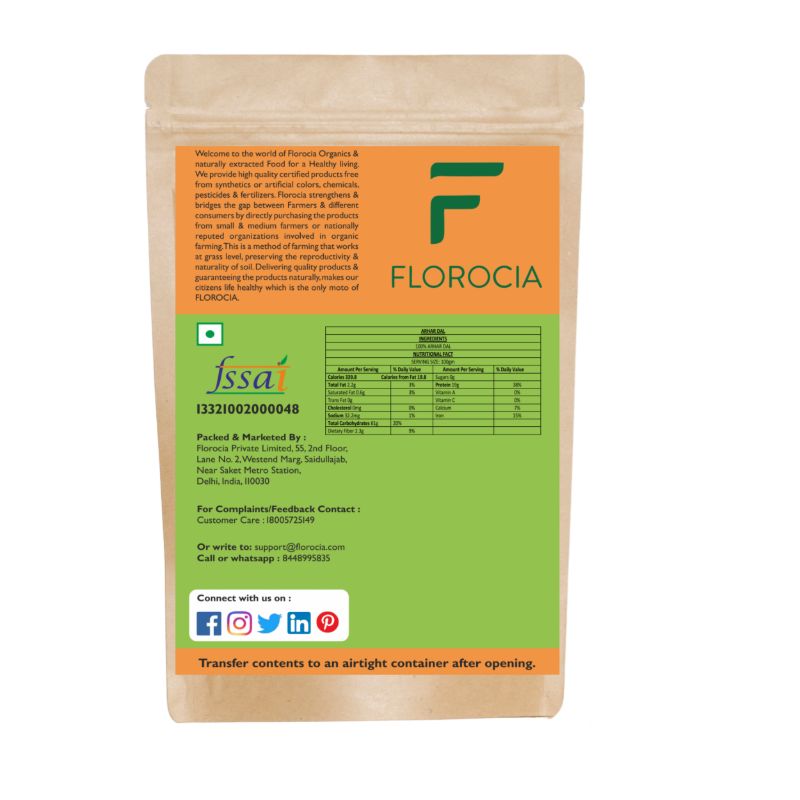 Orgenik: Arhar Dal from brand Florocia