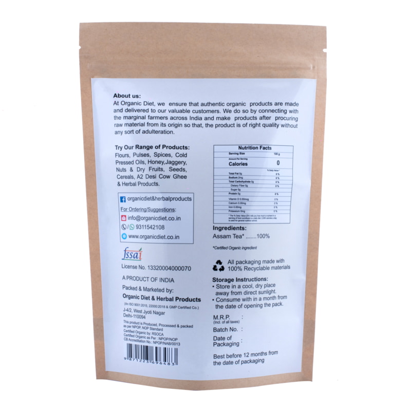Orgenik: Shop Organic Assam Tea(CTC) from the brand Organic Diet
