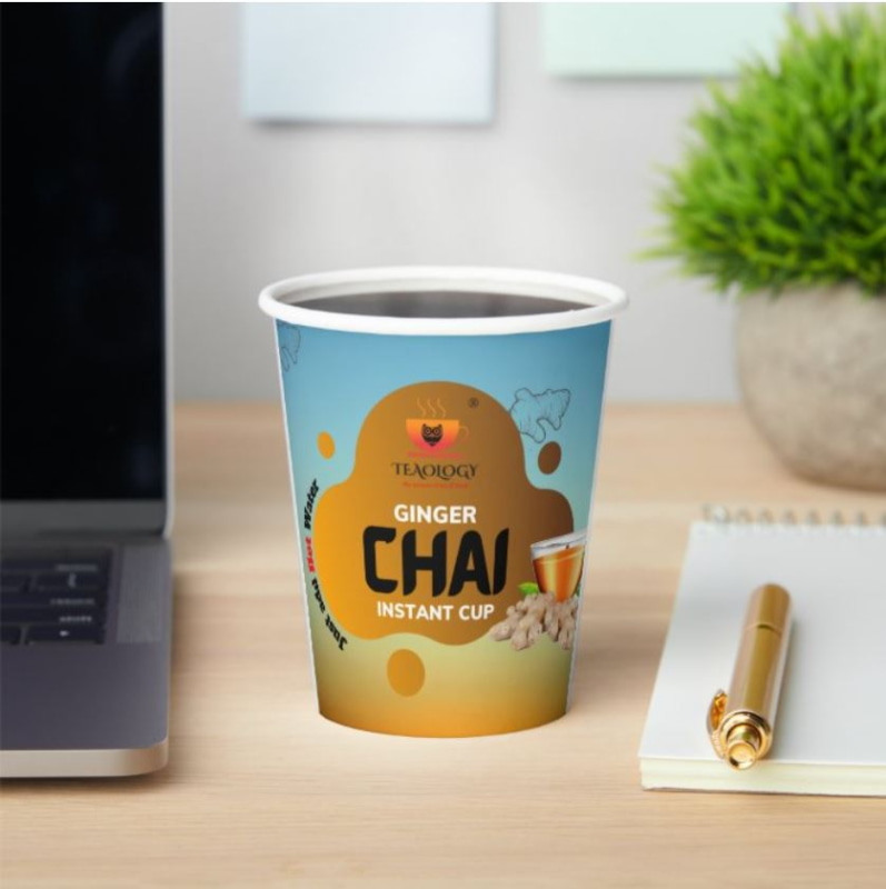 Orgenik: Shop Instant Ginger Chai CUPS | 10 X 150 ml from brand Teaology