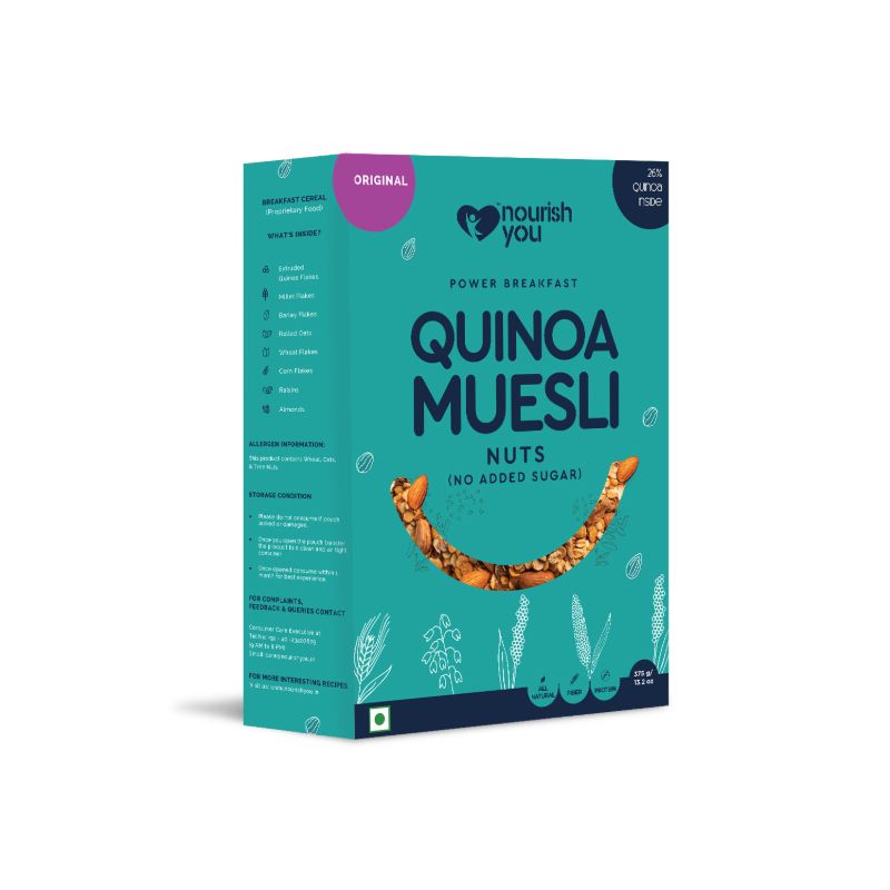 Orgenik: Quinoa Muesli - (No Added Sugar) from brand Nourish You