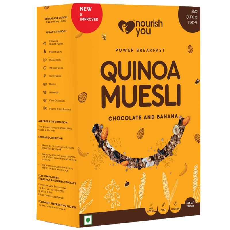 Orgenik: Quinoa Muesli - Chocolate & Banana from brand Nourish You