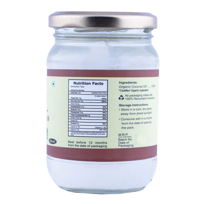 Orgenik: Shop Organic Cold Pressed Virgin Coconut Oil(Nariyal Oil) from the brand Organic Diet