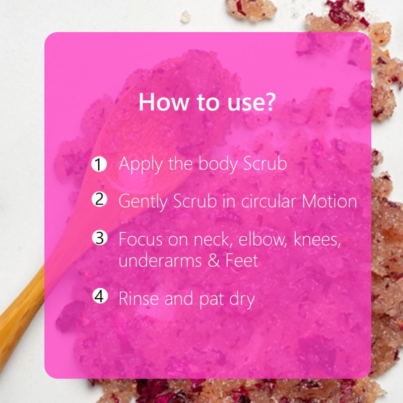 Orgenik: Shop Rose Body Scrub With Shea Butter from brand Samisha