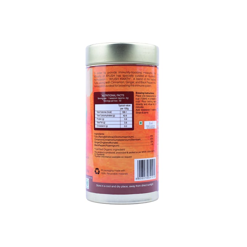 Orgenik: Shop Ayush Kwath 100 g Tin Pack from the brand Organic Wellness