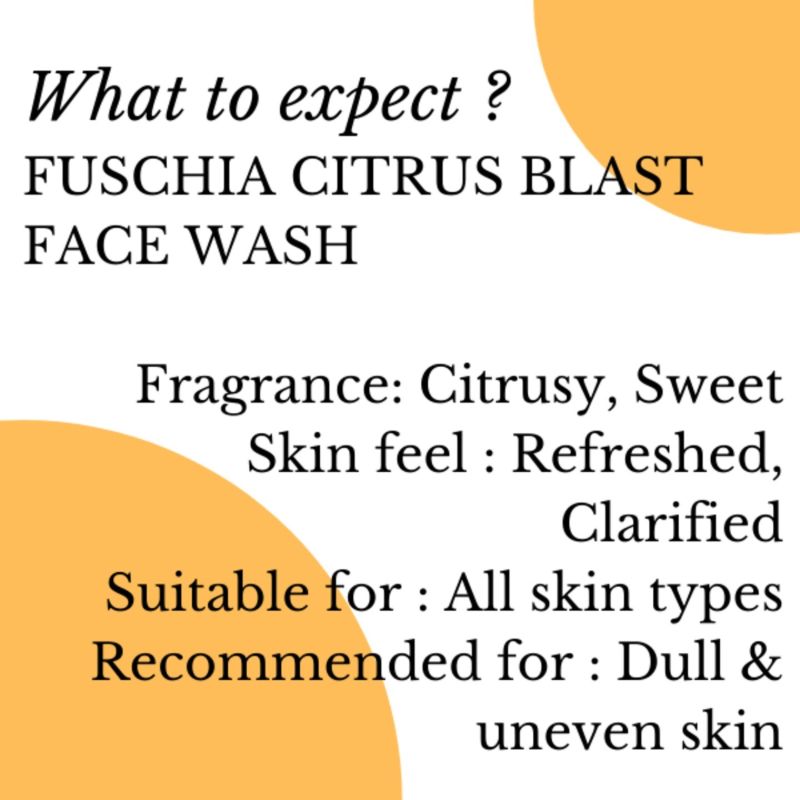 Orgenik: Citrus Blast Orange Lemon Soap Free Face Wash from the brand Fuschia 