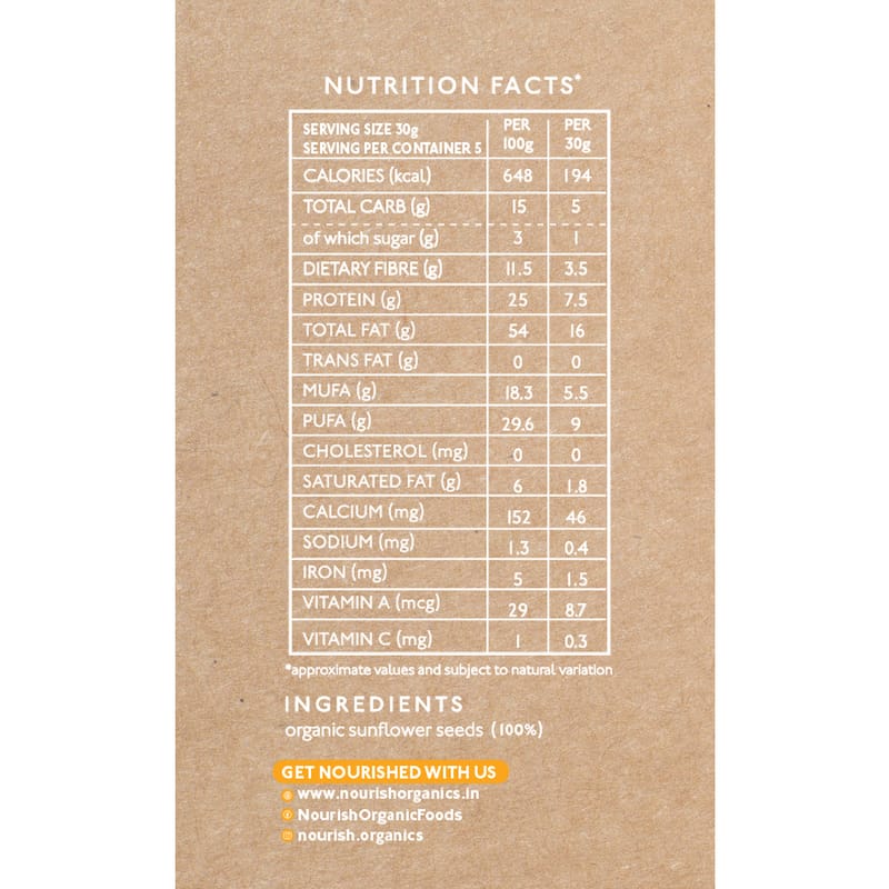 Orgenik: Shop Active Sunflower Seeds from the brand Nourish Organics