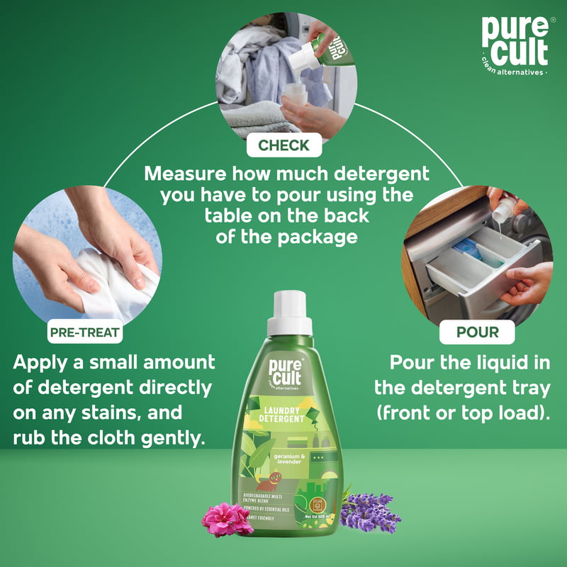 Orgenik: Shop Eco-Friendly Liquid Laundry Detergent with Geranium & Lavender Essential Oils from the brand PureCult