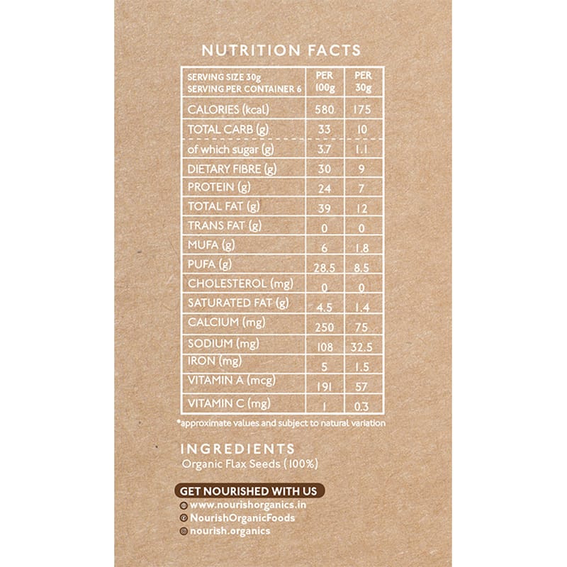 Orgenik: Shop Active Flax Seeds from the brand Nourish Organics