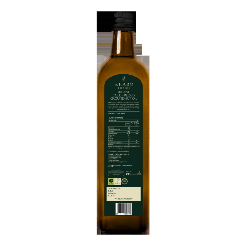 Orgenik: Shop Organic Groundnut Oil from the brand Kharo Organics
