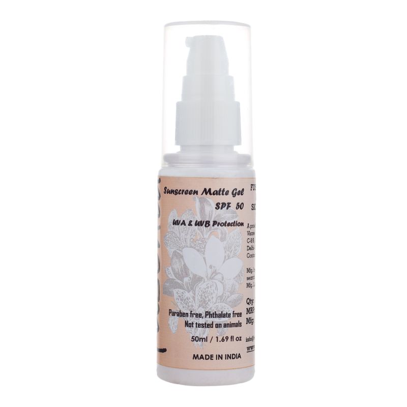 Orgenik: Fuschia SPF-50 Sunscreen Matte Gel from the brand Fuschia 