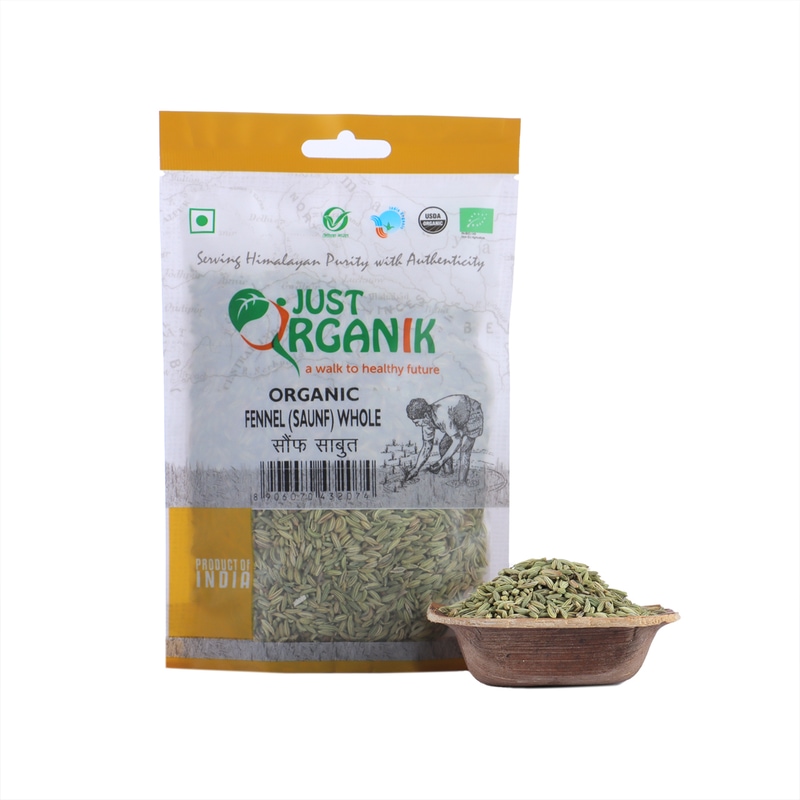Orgenik: Fennel (Saunf) Whole from brand Just Organik