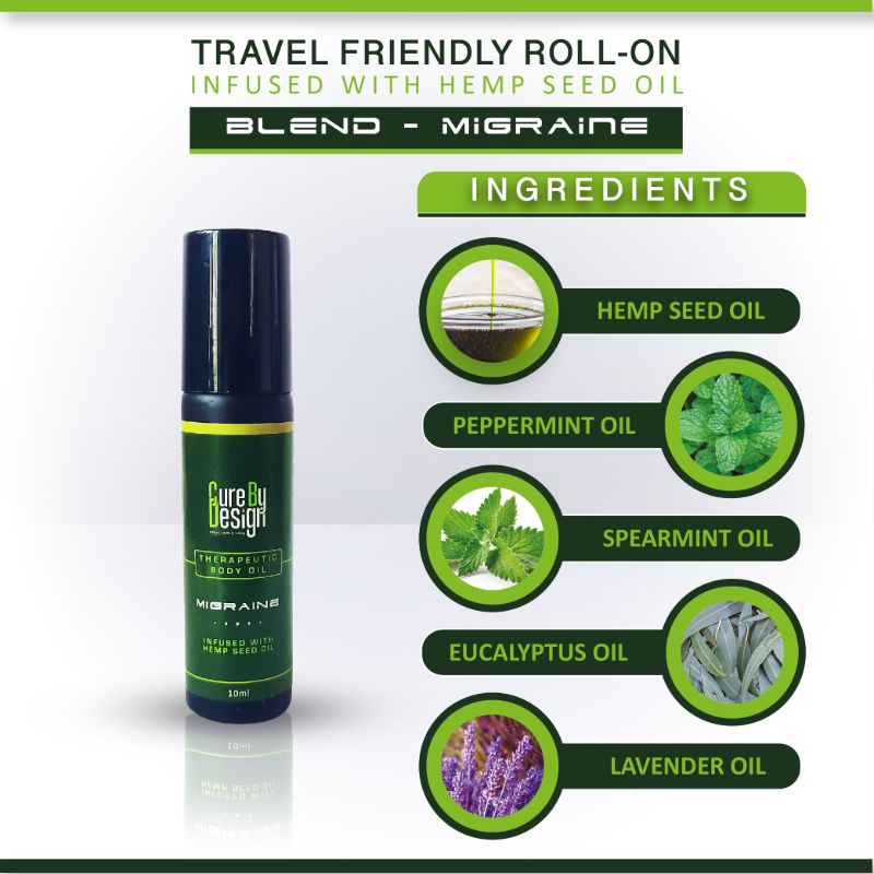 Orgenik: Therapeutic Healing Roll on (Migraine) from the brand Cure By Design