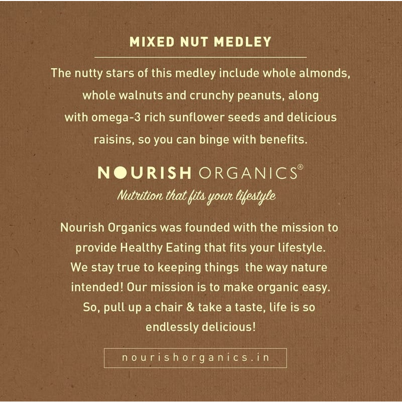 Orgenik: Shop Mixed Nut Medley (Pack of 4) from the brand Nourish Organics