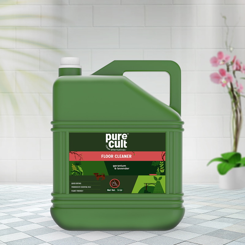 Orgenik: Shop Eco-Friendly Floor Cleaner with Geranium and Lavender Essential Oils from the brand PureCult
