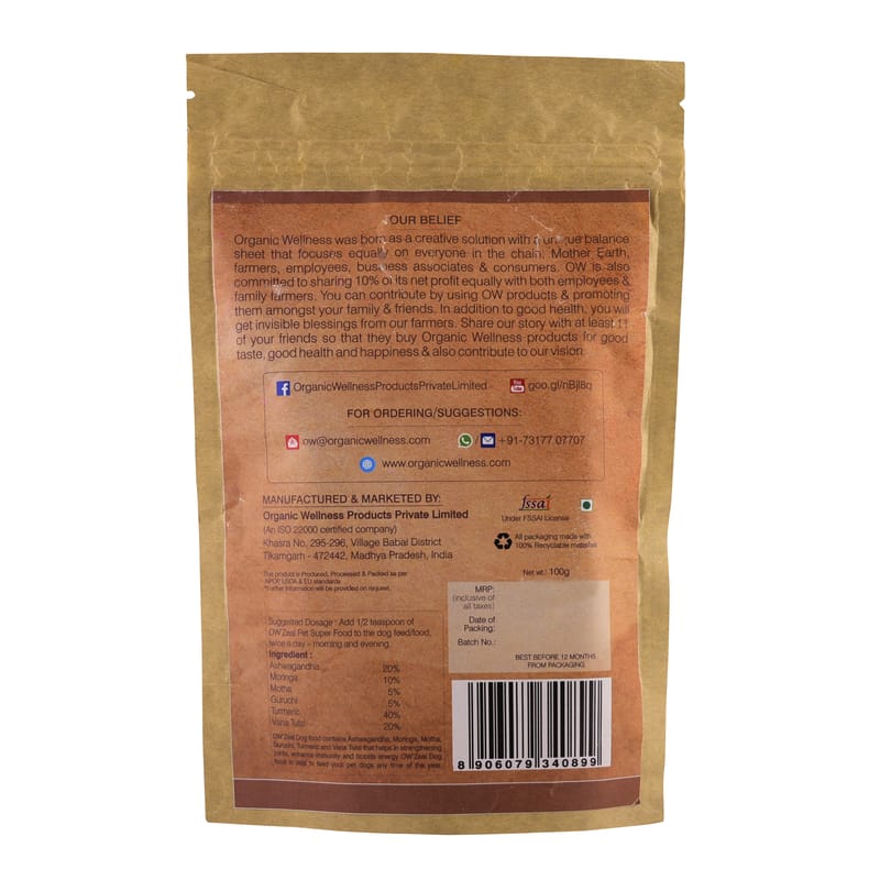 Orgenik: Shop Dog Superfood 100 g from the brand Organic Wellness