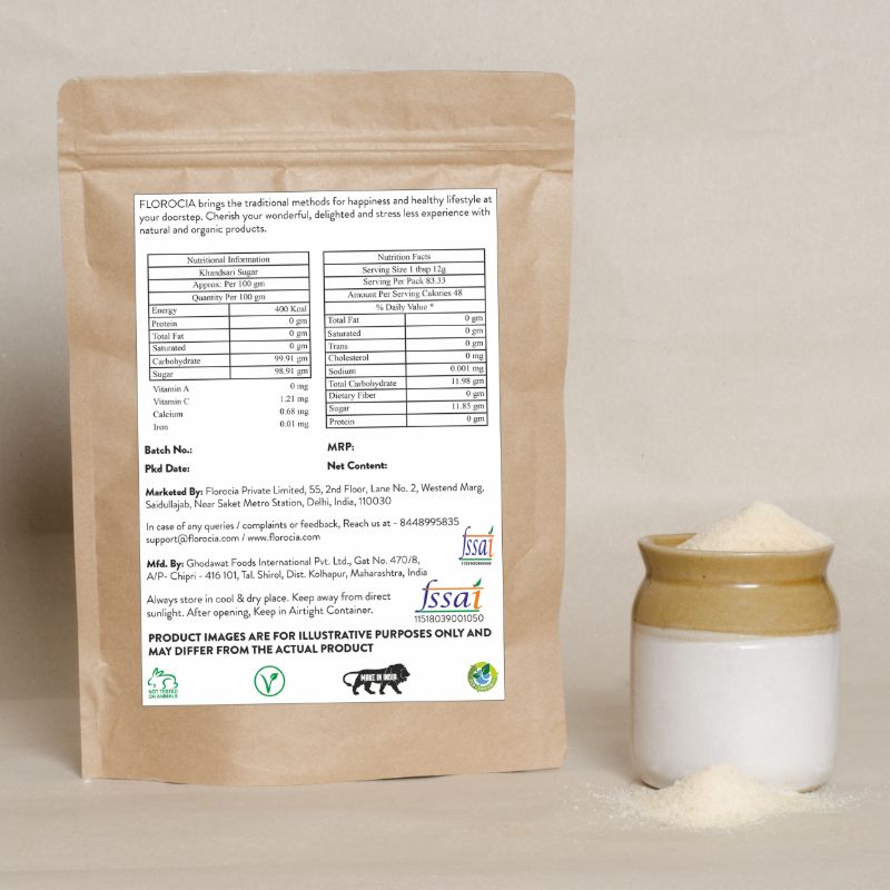 Orgenik: Khand (Sugar) Powder from brand Florocia