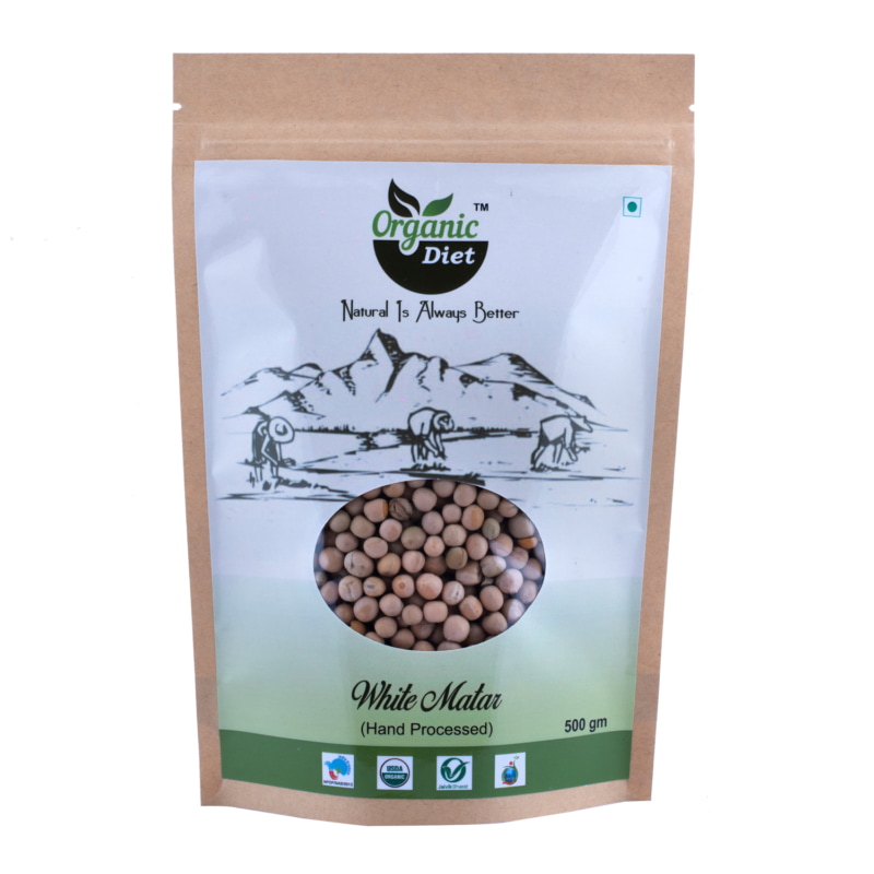 Orgenik: Shop Organic White Matar(White Peas) from the brand Organic Diet
