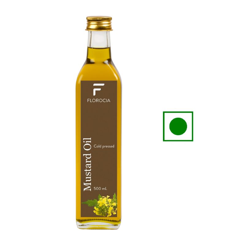 Orgenik: Cold Pressed Yellow Mustard Oil (Glass Bottle) from brand Florocia