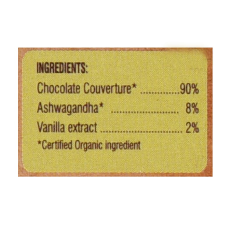 Orgenik: Shop Ashwagandha Chocolate 42.5 g from the brand Organic Wellness