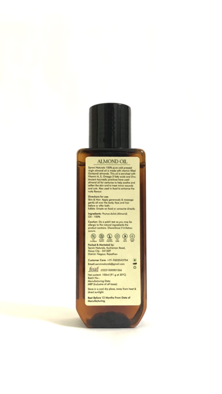 Orgenik: Shop Almond Oil - Cold Pressed from brand Sarvm Naturals