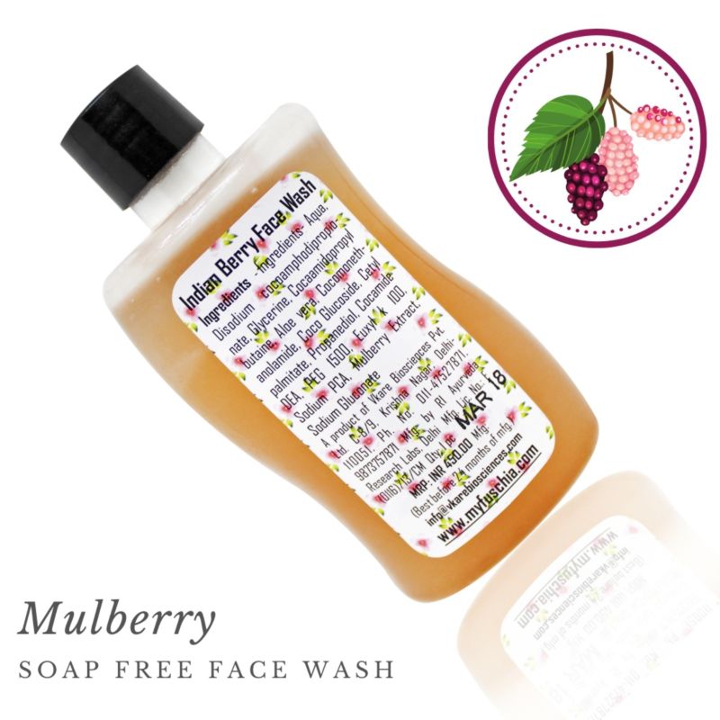 Orgenik: Indian Berry Mulberry Soap Free Face Wash from the brand Fuschia 