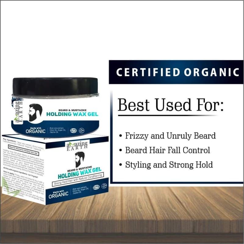 Orgenik: Shop Beard And Mustache Holding Wax Gel from the brand AMAzing EARTH Vegetal