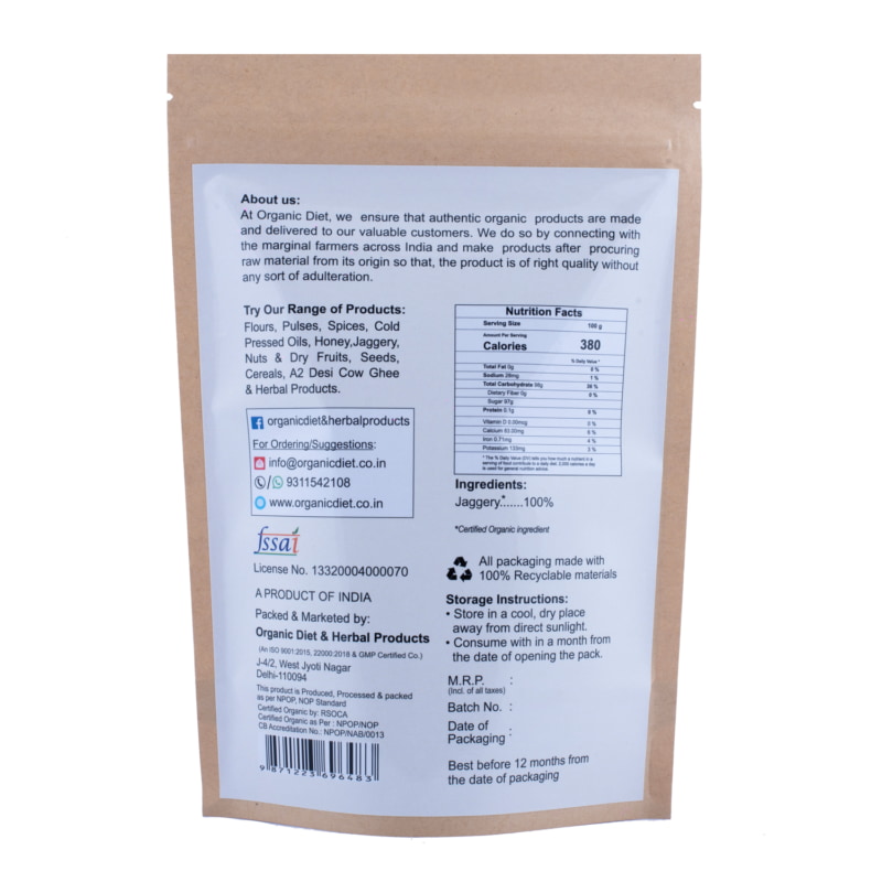 Orgenik: Shop Organic Jaggery Powder from the brand Organic Diet