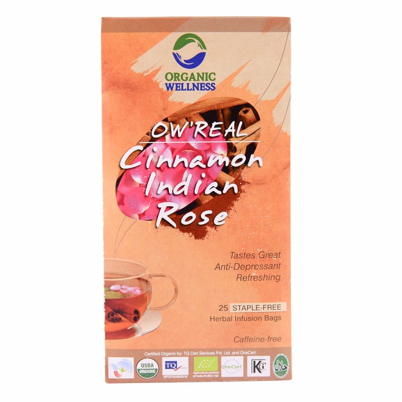 Orgenik: Shop Cinnamon Indian Rose 25 Teabags from the brand Organic Wellness