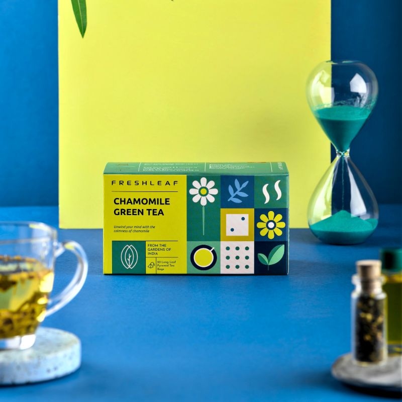 Buy Online Chamomile Green Tea Leaf for Good Sleep & Stress Relief Pack of 2 on Orgenik