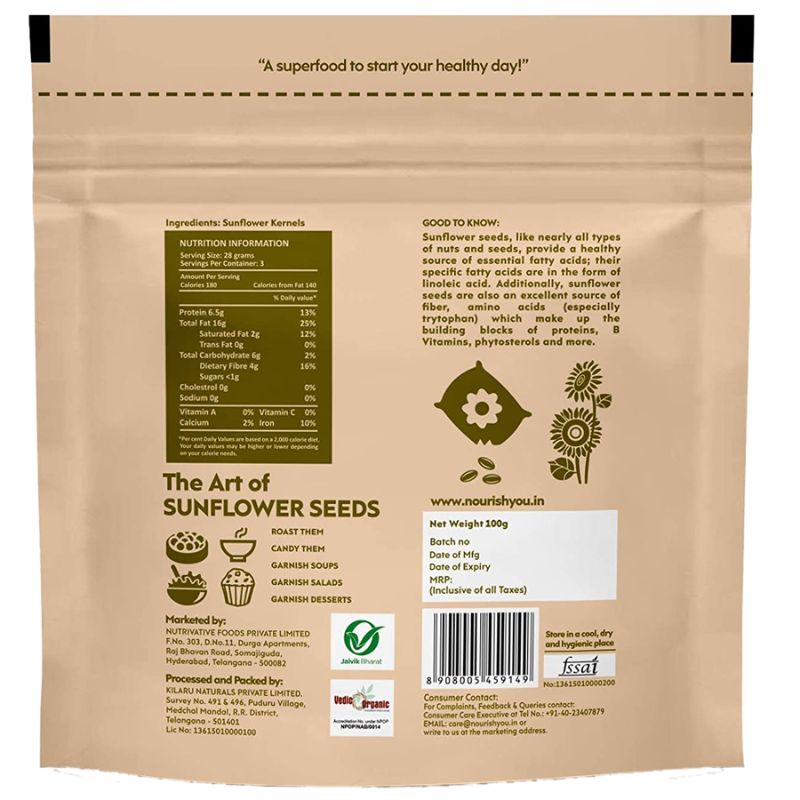 Orgenik: Sunflower Seeds from brand Nourish You