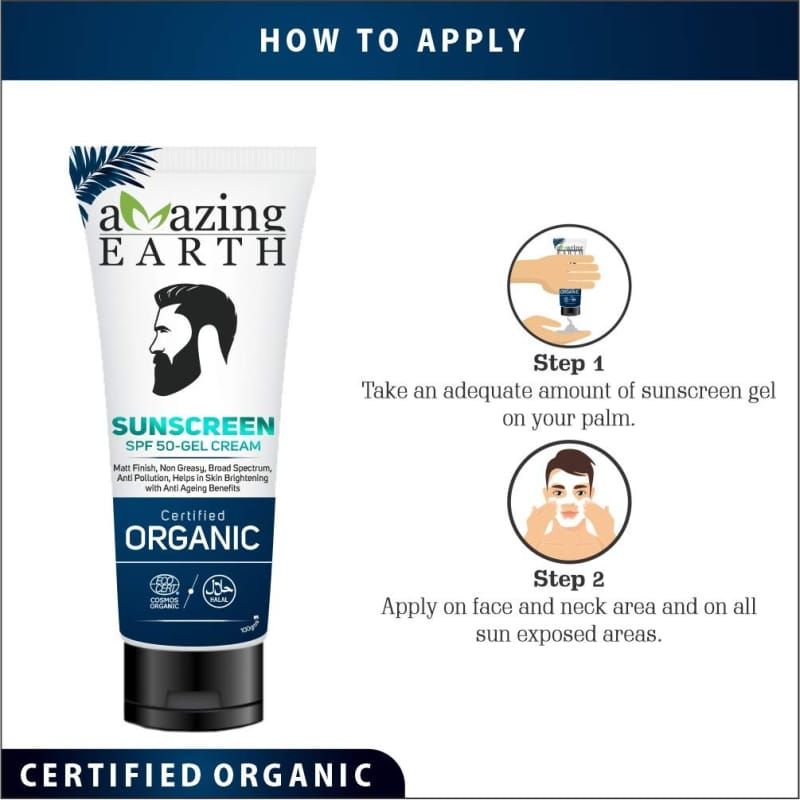 Orgenik: Shop Sunscreen Spf 50 Gel Cream from the brand AMAzing EARTH Vegetal