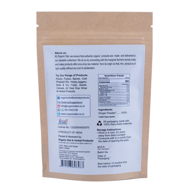 Orgenik: Shop Organic Ginger Powder from the brand Organic Diet