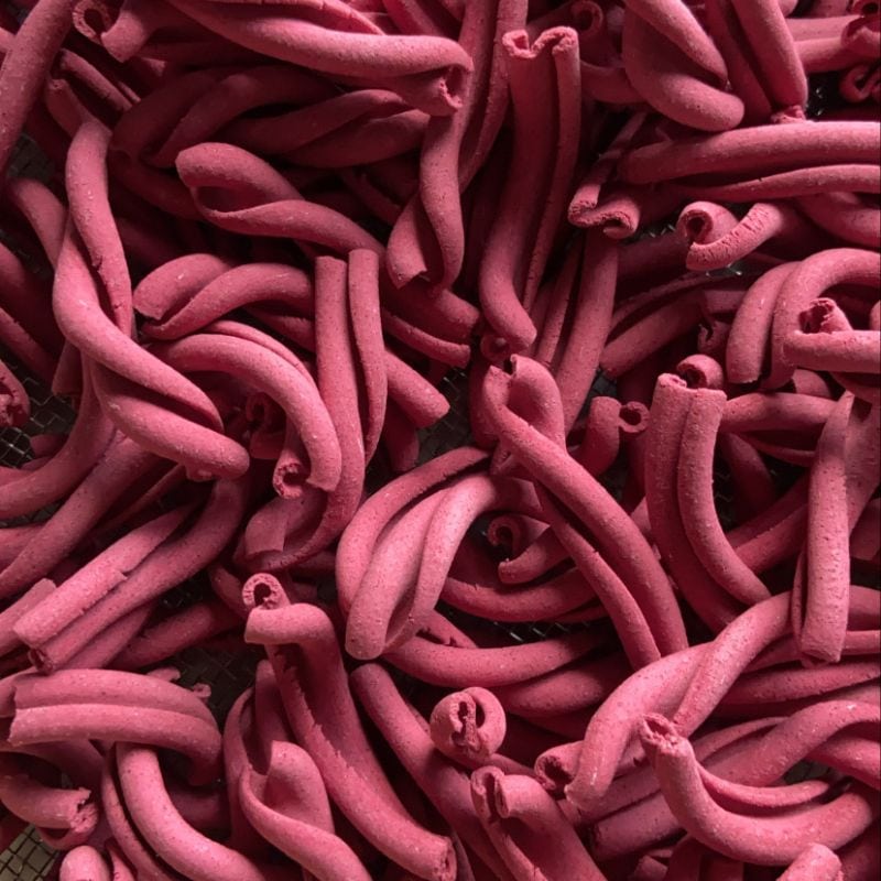 Orgenik: Gluten Free Beetroot Casarecce from brand Casarecce Artisanal Pasta