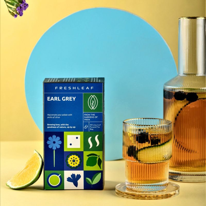 Orgenik: Earl Grey Black Tea Leaf A Delectable Refreshing Drink Premium Black Tea Rich Flavour Assam Tea Anti-Oxidants made with 100% Whole Long Leaf 20 Pyramid Tea Bags from brand Freshleaf