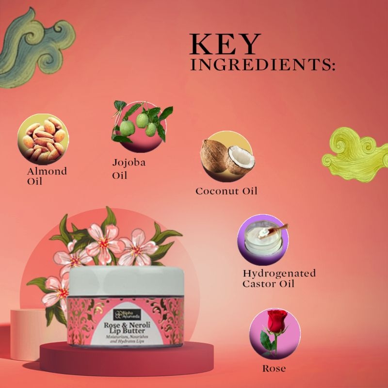 Orgenik: Rose & Neroli Lip Butter from brand Bipha Ayurveda