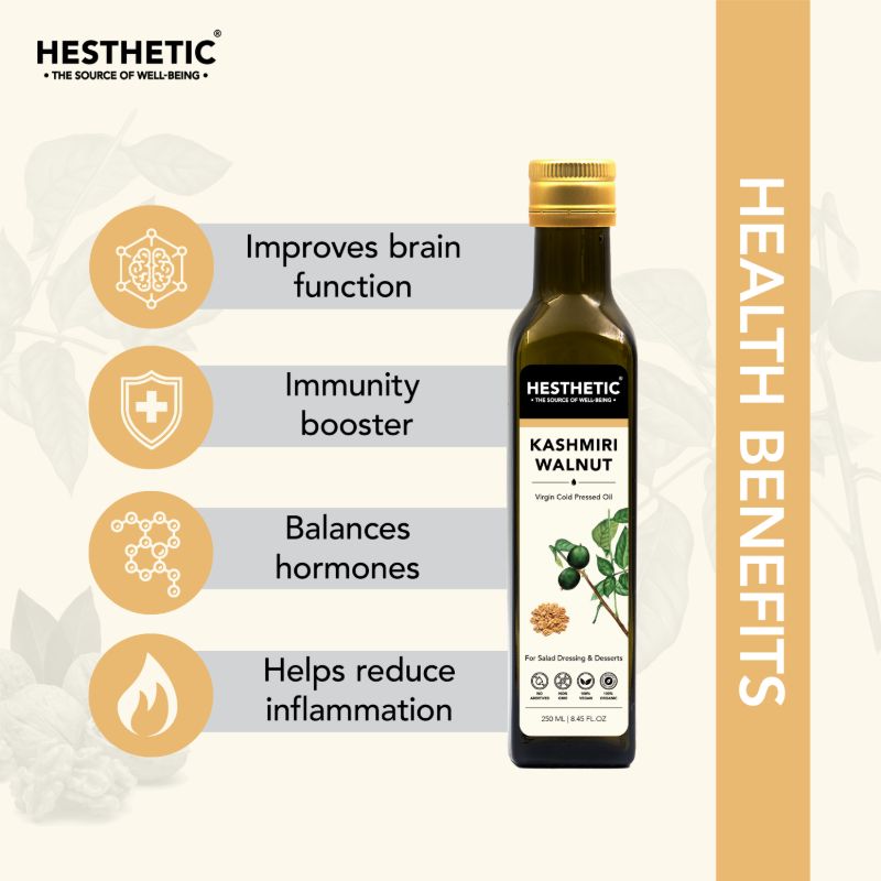 Orgenik: Organic Virgin Cold-Pressed Kashmiri Walnut Oil from the brand Hesthetic