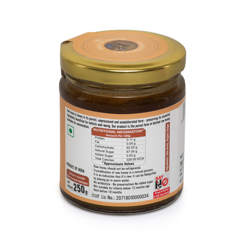 Buy Raw Unprocessed Ginger Infused Honey Grams From Brand The West