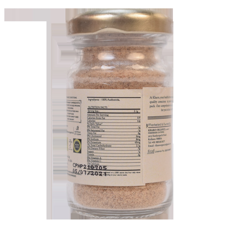 Orgenik: Shop Organic Asafoetida (Heeng Powder) from the brand Kharo Organics