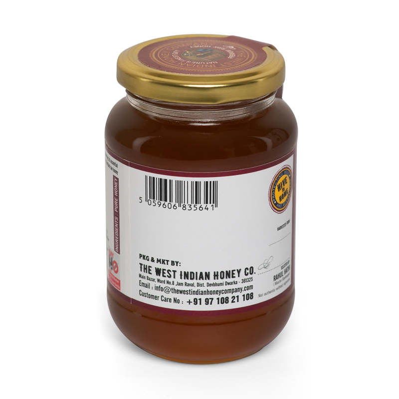 Orgenik: Raw Unprocessed Tulsi Infused Honey 500 grams from brand The West Indian Honey
