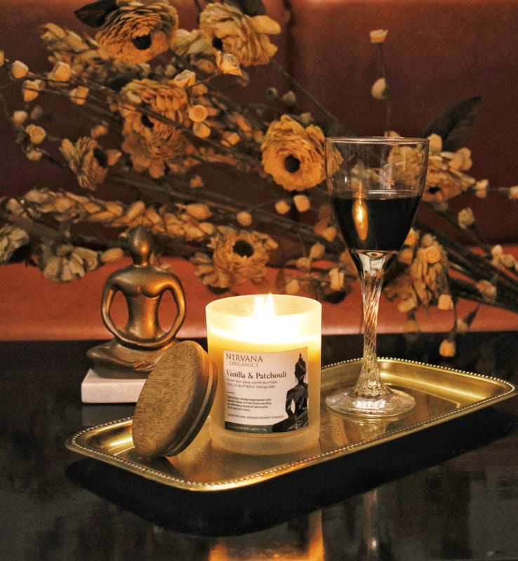 Orgenik: Shop Natural Body Serum Candles with Hemp Extract | (Vanilla & Patchouli) from brand N1rvana Organics