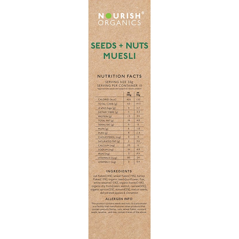 Orgenik: Shop Seeds & Nuts Muesli from the brand Nourish Organics