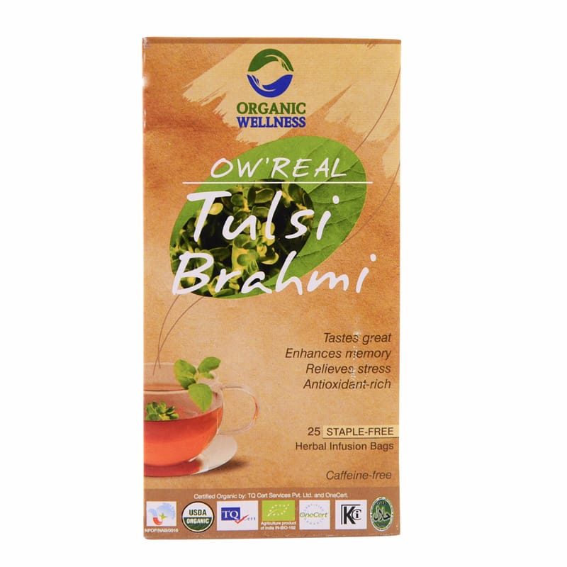 Orgenik: Shop Tulsi Brahmi 25 Teabags from the brand Organic Wellness