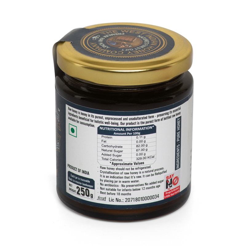 Orgenik: Raw Unprocessed Honey 250 Grams from brand The West Indian Honey