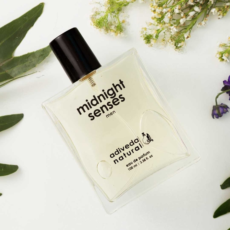 Orgenik: Shop Midnight Senses Perfume For Men - Spicy Woody Fragrances Eau de Parfum from the brand Adiveda Naturals