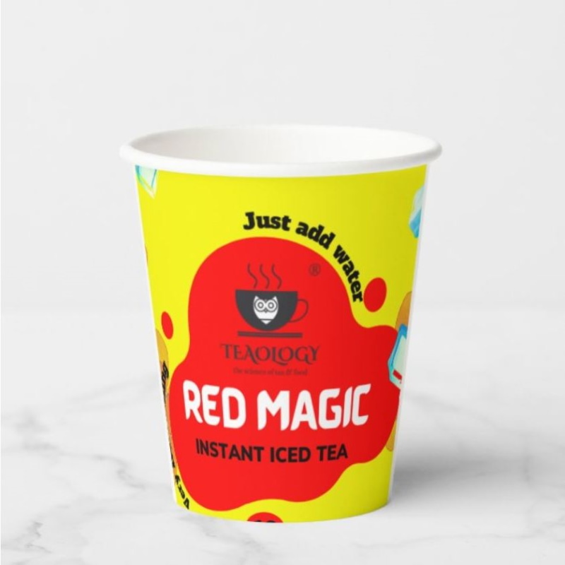 Orgenik: Shop Instant Red Magic Iced Drink-in-CUP | 10 X 200 ml Cups from brand Teaology